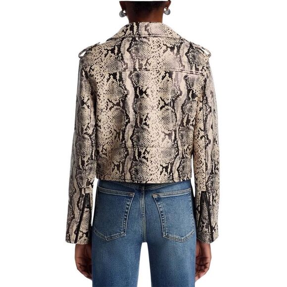 Mother the chopper snakeskin leather jacket Medium - Picture 6 of 6